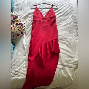 Red Asymmetrical Dress